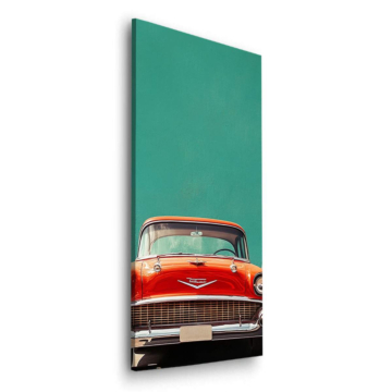 Red Vintage Car Dibond Matt Art