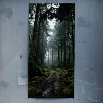Misty Forest Path Poster Art
