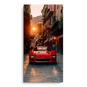Miasto uliczny supersamochód inspirowany Ferrari - obraz na matowym PVC