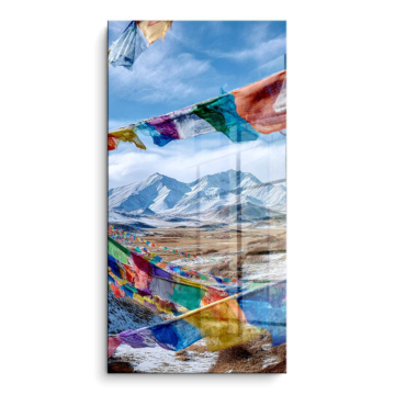 Himalaya-Gebetsfahnen - PVC-Bild glänzend