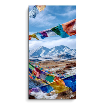Banderas de oración del Himalaya - cuadro PVC mate