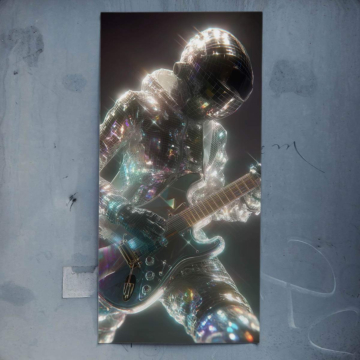 Astronaut mit Gitarrensolo - Poster