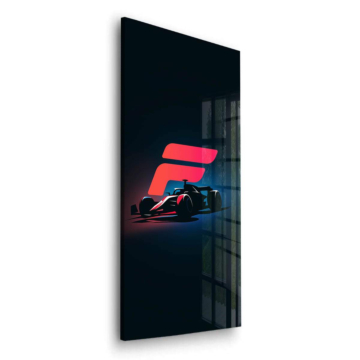 Logotipo neón Ferrari F1 - cuadro en vidrio acrílico