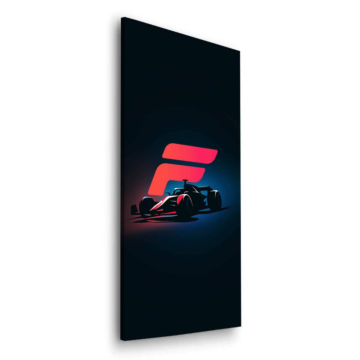 Ferrari F1 Neon-Logo - Dibond-Bild matt