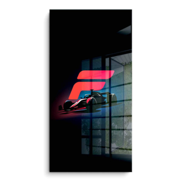 Neonowe logo Ferrari F1 - obraz na PVC z połyskiem