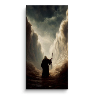 Stormy Hooded Figure Canvas Art