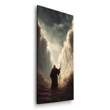 Figura encapuchada en tormenta - cuadro Dibond mate