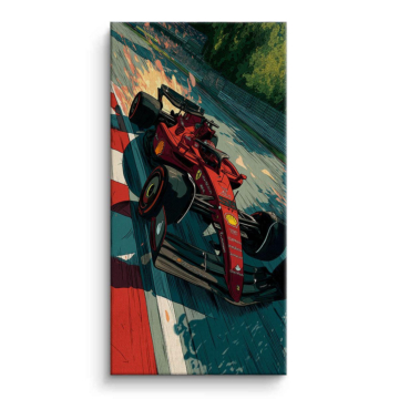 Ferrari Race Car Motion Canvas Art