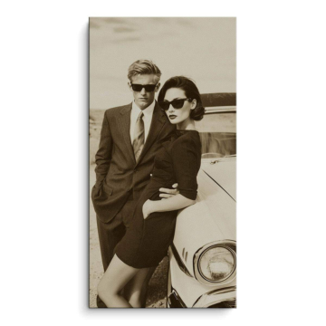Classique couple élégance - tableau PVC mat
