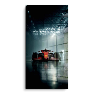F1 w garażu inspirowany Ferrari - obraz na PVC z połyskiem