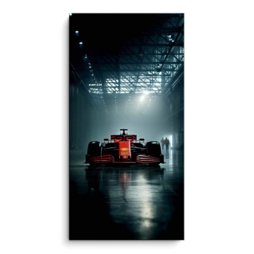 F1 w garażu inspirowany Ferrari - obraz na matowym PVC
