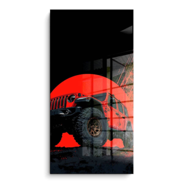 Jeep Red Sunset PVC Gloss Art