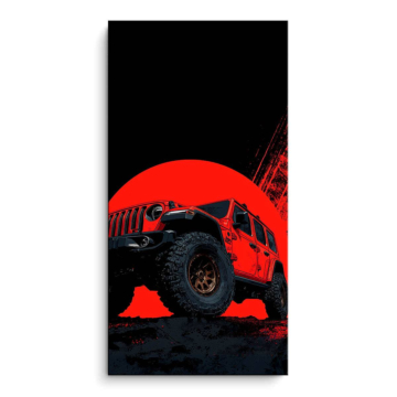 Jeep Red Sunset PVC Matt Art