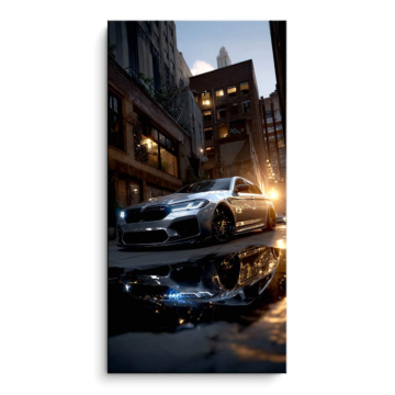 BMW ciudad reflejo - cuadro PVC mate