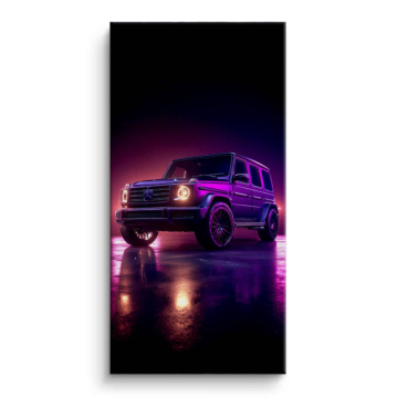 Mercedes G-Wagon Neon Canvas Art