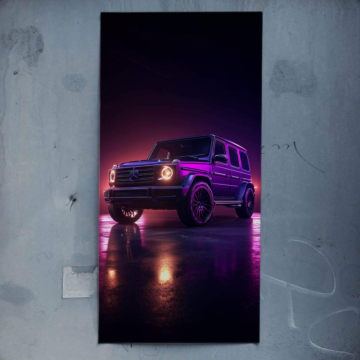 Mercedes G-Wagon Neon Poster Art