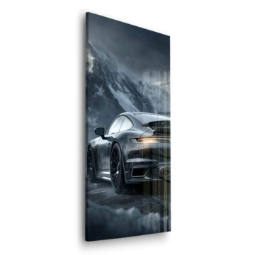 Porsche Mountain Storm Acrylic Glass Art