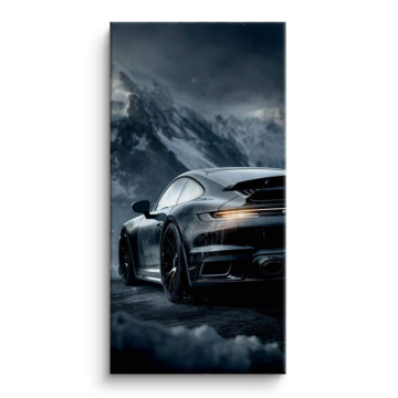 Porsche Mountain Storm Canvas Art