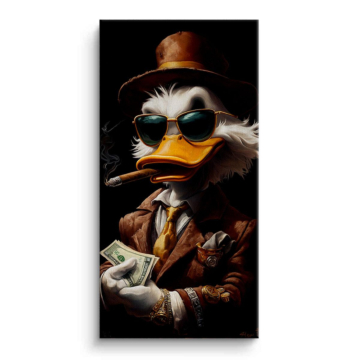 Dapper Duck Money Boss Canvas Art