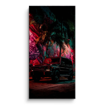 Mercedes Neon Jungle Canvas Art