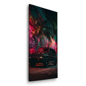 Mercedes Neon Jungle Dibond Matt Art