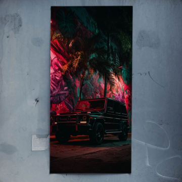 Mercedes Neon Jungle Poster Art