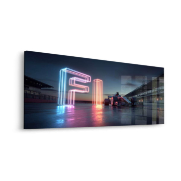Formula 1 Neon Pit Lane Acrylic Glass Art