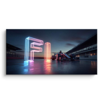 Formula 1 Neon Pit Lane Canvas Art