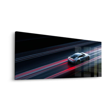 Porsche Night Speed Acrylic Glass Art