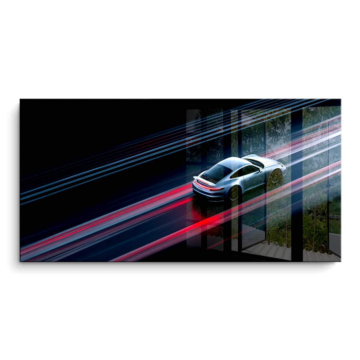Porsche Nacht Spee - PVC-Bild glänzend