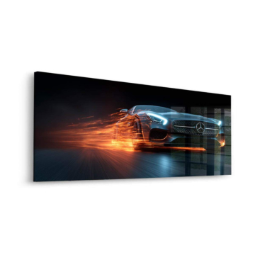 Mercedes-Benz Inspired Speed Car Acrylic Glass Art