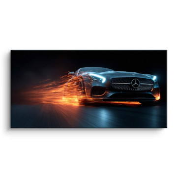 Mercedes-Benz Inspired Speed Car Canvas Art
