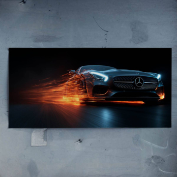 Mercedes-Benz Inspired Speed Car Poster Art