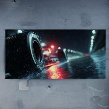 Pluvieux nuit course - poster