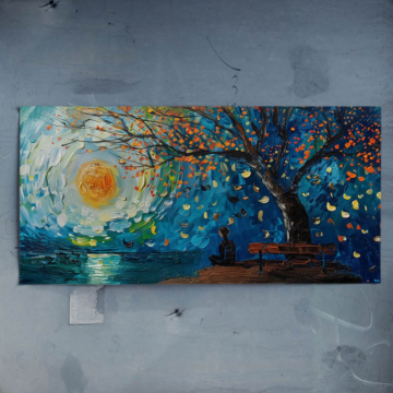 Sternenklarer Abend mit Spiegelung - Poster