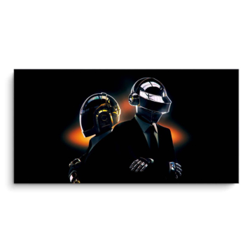 Duo de robots gardiens digitaux - tableau PVC mat