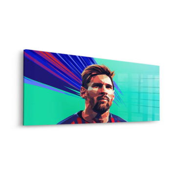 Messi Inspired Soccer Portrait Acrylic Glass Art