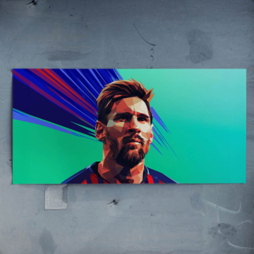 Messi Inspired Soccer Portrait Poster Art