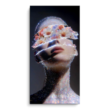 Distorted Reality Porträt - PVC-Bild matt