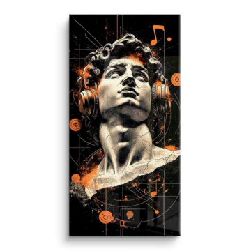 Classical Statue Music Collage PVC Gloss Art