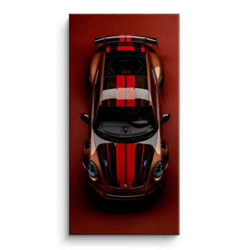 Porsche Inspired Red Stripe Car Canvas Art