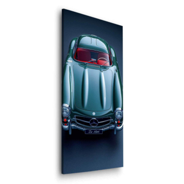 Srebrny Mercedes 300 SL roadster - obraz na dibondzie matowym
