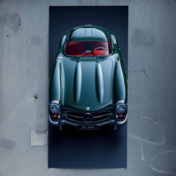 Zehari Inspired Silver Roadster Poster Art