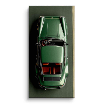 Porsche Inspired Green Classic Car Canvas Art