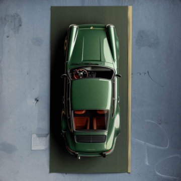 Grün Oldtimer inspiriert von Porsche - Poster