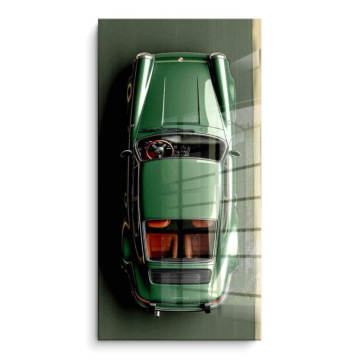 Porsche Inspired Green Classic Car PVC Gloss Art