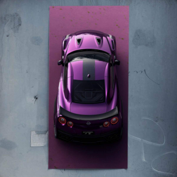Morado GTR inspirado en Porsche - póster