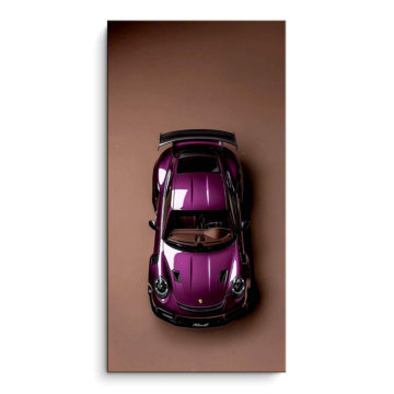 Porsche 918 Spyder violette - tableau PVC mat