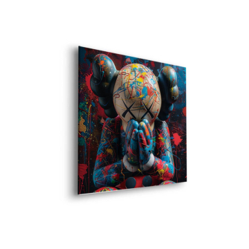 Figura colorida inspirada en KAWS - cuadro Dibond mate