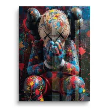 Colorful KAWS Inspired Figure PVC Gloss Art